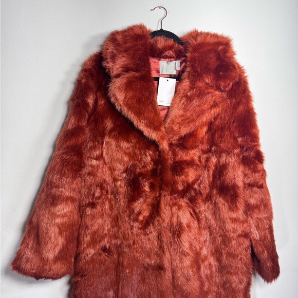 ASOS Faux Fur Coat Women’s Size 14 - Picture 2 of 8